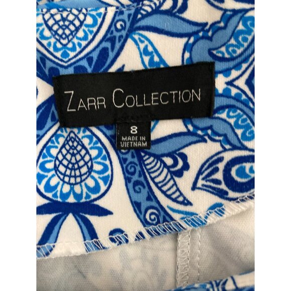 Zarr Collection Blue and White Dress - Size 8 - Picture 3 of 3